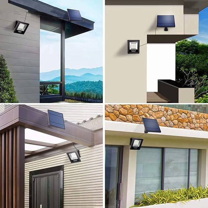 Solar Lights Outdoor Dusk to Dawn 4400mAh Solar Flood Lights Waterproof LED - Image 7