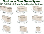 9-in-1 Galvanized Steel Raised Garden Bed // 8×2×1.5 ft Modular Planter - Image 2
