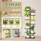 iDavosic.ly Plant Stand with Grow Light Indoor Outdoor, 6-Tier Tall Metal - Image 4