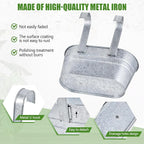 OBTANIM 4 Pack Metal Hanging Flower Pots Iron Railing Planter Outdoor Fence - Image 3