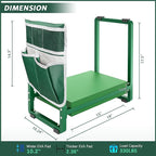 FLINTER 10.2" Wider Garden Kneeler and Seat, Heavy Duty Thick Gardening Bench - Image 2