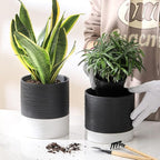 Nihow Ceramic Plant Pot: 6 Inch Planter - Image 4