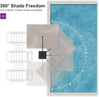 PURPLE LEAF 9' X 11.5' Rectangle Cantilever Umbrella - Image 5