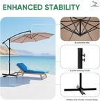 NEWBULIG 10FT Patio Umbrella, Offset Cantilever Outdoor Patio Table Umbrella - Image 4