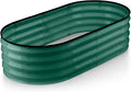 Plant & Plot Galvanized Raised Garden Beds Outdoor // 4×2×1 ft Planter Raised by PlantPlot