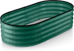 Plant & Plot Galvanized Raised Garden Beds Outdoor // 4×2×1 ft Planter Raised by PlantPlot