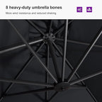 PURPLE LEAF 9'×11.5' Cantilever Patio Umbrella - Image 6