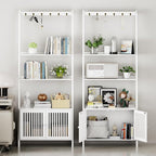 4-Tier Ladder Shelf with Drawers 59.5"H x 24.8"L x 10.6"W, Ladder Bookshelf - Image 6