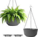 T4U 8 Inch Hanging Planters for Indoor Outdoor Plants, Self Watering Hanging by T4U