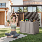 45 Gallon Outdoor Storage Box, Weather Resistant & Waterproof Resin Deck Box - Image 5