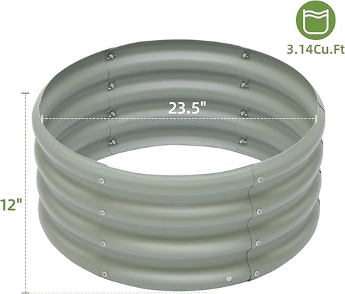 2-Pack 2x1ft Galvanized Raised Garden Bed, Outdoor Planter Bed, Metal Planter - Image 2