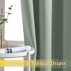 NICETOWN Sage Green Sliding Glass Door Curtain, Grommet Thermal Insulated - Image 6