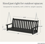POLYWOOD GNS60BL Vineyard 60" Outdoor Swing - Image 3