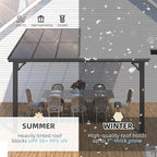 AECOJOY 10' x 12' Adjustable Height Outdoor Lean to Gazebo Pergola - Image 6