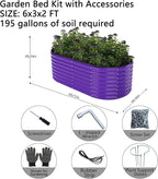 Galvanized Metal Planter Raised Garden Bed Kit - Image 3