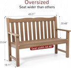 Stoog Outdoor Benches Set of 2, 2-Person Poly Lumber Garden Bench - Image 3