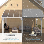 AECOJOY 14' x 8' White Gazebo Outdoor Pergola - Image 2