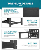 Ciokea Outdoor Patio Dining Chair, HDPE Porch Chairs - Image 4