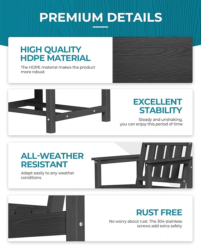 Ciokea HDPE Outdoor Dining Table - Image 4
