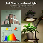 Plant Stand Indoor with Grow Lights 9 Tiered Wood Plant Shelf 62" Tall Plant - Image 2