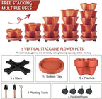Vertical Strawberry Planter-5 Tier Stackable Herb Tower Planters Stacking - Image 5