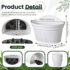 Layhit 6 Pcs Wall Hanging Planters Outdoor Pot Planter Wine Barrel Planter - Image 2