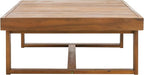 SAFAVIEH Outdoor Collection Duncan Natural Brown Slatted Top Solid Wood Coffee - Image 7