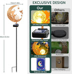 ZNYCYE Solar Lights Outdoor Decorative Moon Dog Butterfly Solar Stake Lights - Image 4