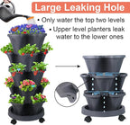 GameXcel Vertical Planter, 5 Tier Stackable Strawberry Planter - Image 2