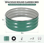 ZORMY Galvanized Raised Garden Bed Outdoor, Round Metal Planter Boxes 2 Pcs - Image 2