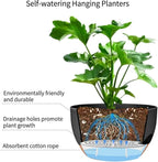 12 inch Hanging Planters for Indoor Outdoor Plants, 2 Pack Self Watering - Image 6