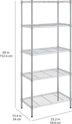 Amazon Basics 5-Shelf Adjustable Storage Shelving Unit - Image 10