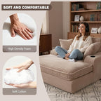 67" Oversized Chaise Lounge Chair Indoor, Soft Boneless Cloud Couch - Image 6