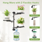 iDavosic.ly Rotating Window Plant Shelves, 3-Tier Metal Wall Stand - Image 4