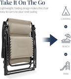 Best Choice Products Oversized Padded Zero Gravity Chair, Folding Outdoor Patio - Image 5
