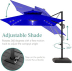 Best Choice Products 10x10ft Cantilever Patio Umbrella w/Base Included - Image 4