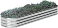 zizin Oval Galvanized Raised Garden Bed Kit 8x2x1ft Metal Planter Box by zizin