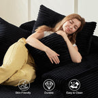 67 Inch Chaise Lounge Chair Indoor, Oversized Upholstered Boneless Sofa Bed - Image 6