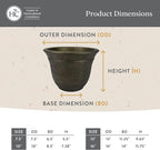 The HC Companies Sierra Round Self-Watering Pot - Image 5