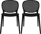 2xhome Set of 2 Patio Dining Chairs | Modern Stackable Outdoor Pool Side Chair by 2xhome