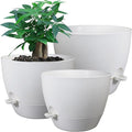 Large Self Watering Pots, 12/10/9 Plastic Planters by UOUZ