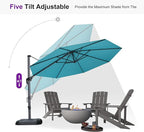 PURPLE LEAF 11 Feet Patio Cantilever Umbrella - Image 8