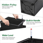 30 Inch Tall Self Watering Planters Set of 2, Outdoor Plant Pots - Image 4