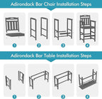Ciokea 3 Pcs Outdoor Bar Height Table Set, Heavy-Duty All-Weather HDPE Patio - Image 9