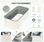 4×2×1.4FT Galvanized Raised Garden Bed Outdoor, Metal Raised Garden Bed Kit - Image 5