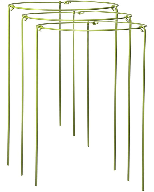 3-Pack Heavy Duty Plant Support Stakes, Metal Plant Ring Cages by Unknown