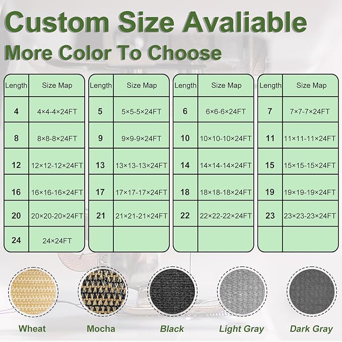 Artpuch Outdoor Pergola Shade Cover 4x11 FT Sun Shade Cloth - Image 8