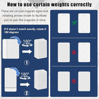 36pcs Outdoor Curtain Weights, Plastic Wrapped Magnetic Drapery Weights - Image 6