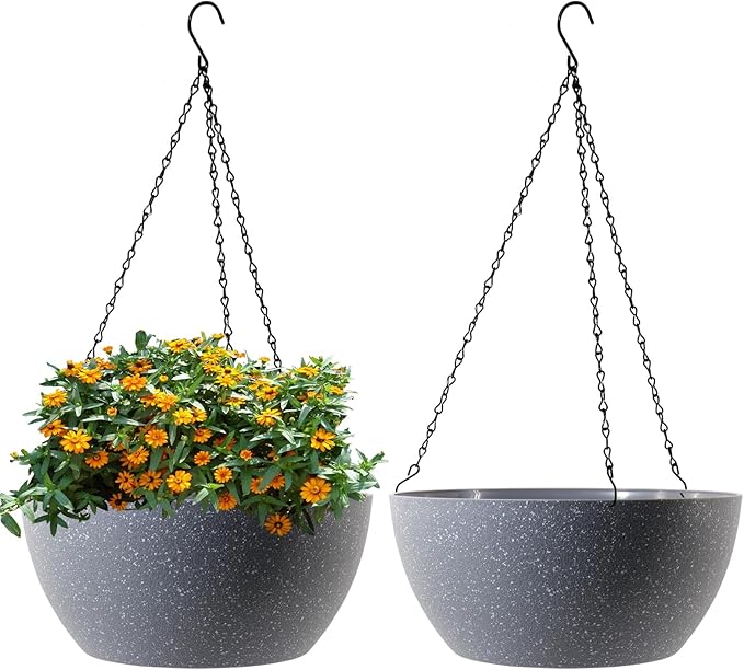 13 inch Large Hanging Planters Plant Pots by WSMKSZ