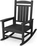 KINGYES HDPE Outdoor Rocking Chair, Widened Seat Patio Rocking Chair, Oversized by KINGYES